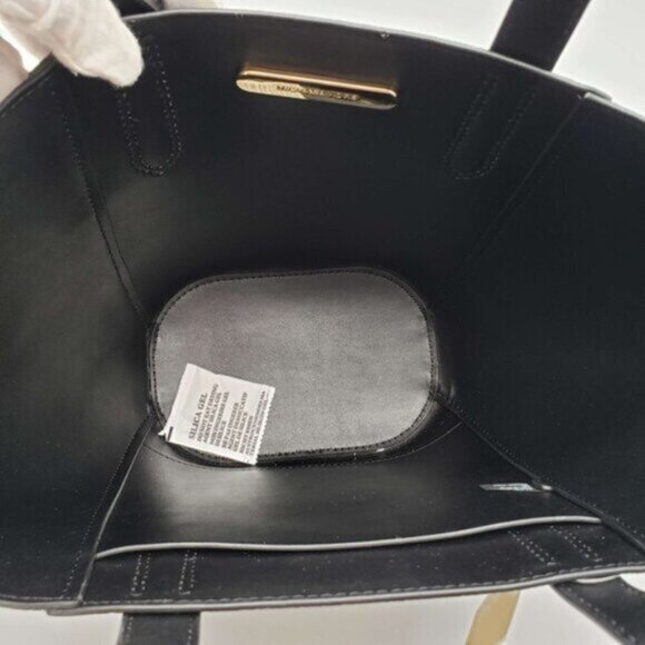 Michael Kors Portia Black Leather Tote Bag 65-083025 - Picture 7 of 11
